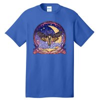 Stained Glass Moth Butterfly Moon Crest Tall T-Shirt