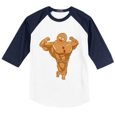 Superhero Gingerbread man Baseball Sleeve Shirt