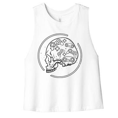 Skull Gaming Mind Control Women's Racerback Cropped Tank