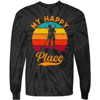 Sup Girl My Happy Place Water Sports Stand Up Paddle Board Tie-Dye Long Sleeve Shirt