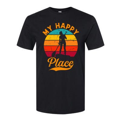 Sup Girl My Happy Place Water Sports Stand Up Paddle Board Softstyle CVC T-Shirt