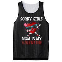 Sorry Girls Mom Is My Valentine Funny Dabbing Heart Valentine Day Mesh Reversible Basketball Jersey Tank