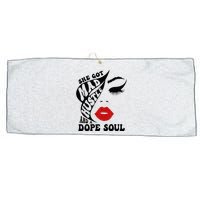 She Got Mad Hustle And A Dope Soul Large Microfiber Waffle Golf Towel