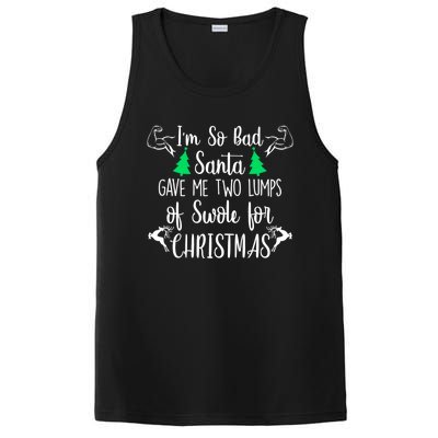 Santa Gave Me Two Lumps Of Swole Funny Christmas Fitness Gift PosiCharge Competitor Tank