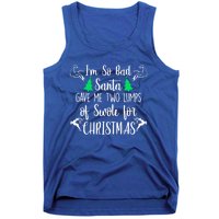 Santa Gave Me Two Lumps Of Swole Funny Christmas Fitness Gift Tank Top