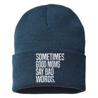 Sometimes Good Moms Say Bad Words Funny Mothers Day Gifts Sustainable Knit Beanie