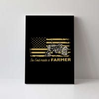 So God Made A Farmer USA Flag Patriotic Farming Gift Farmer Canvas