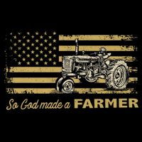 So God Made A Farmer USA Flag Patriotic Farming Gift Farmer Women's V-Neck T-Shirt