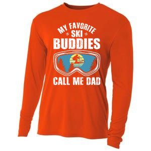 Skiing Gift My Favorite Ski Buddies Call Me Dad Great Gift Snow Gift Cooling Performance Long Sleeve Crew