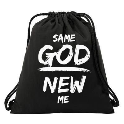 Same God New Me For Funny Jesus Christian Drawstring Bag