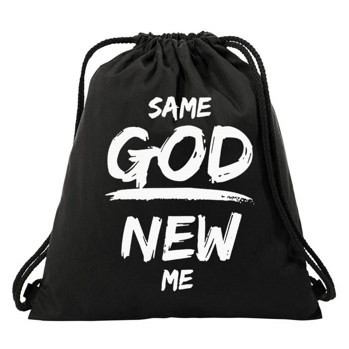 Same God New Me For Funny Jesus Christian Drawstring Bag