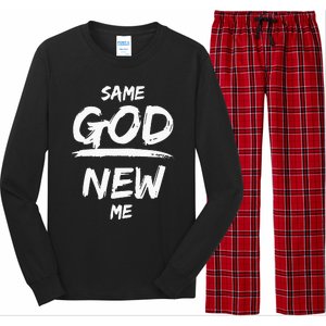 Same God New Me For Funny Jesus Christian Long Sleeve Pajama Set