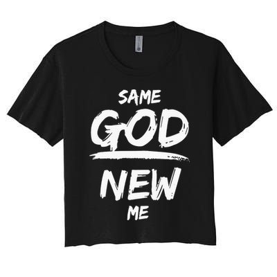Same God New Me For Funny Jesus Christian Crop Top