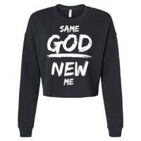 Same God New Me For Funny Jesus Christian Cropped Pullover Crew