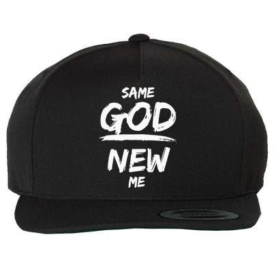 Same God New Me For Funny Jesus Christian Wool Snapback Cap