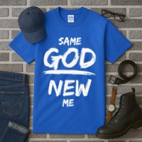 Same God New Me For Funny Jesus Christian Tall T-Shirt