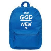 Same God New Me For Funny Jesus Christian 16 in Basic Backpack