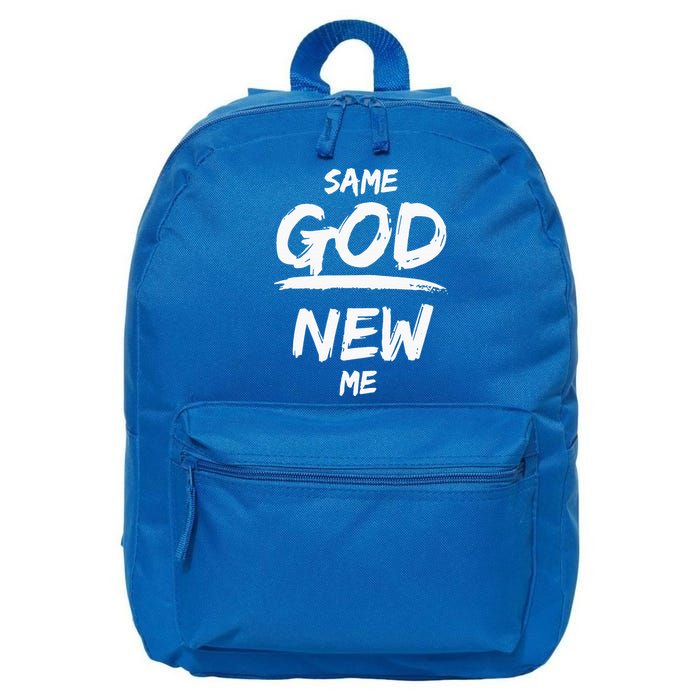 Same God New Me For Funny Jesus Christian 16 in Basic Backpack
