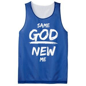 Same God New Me For Funny Jesus Christian Mesh Reversible Basketball Jersey Tank