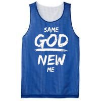 Same God New Me For Funny Jesus Christian Mesh Reversible Basketball Jersey Tank