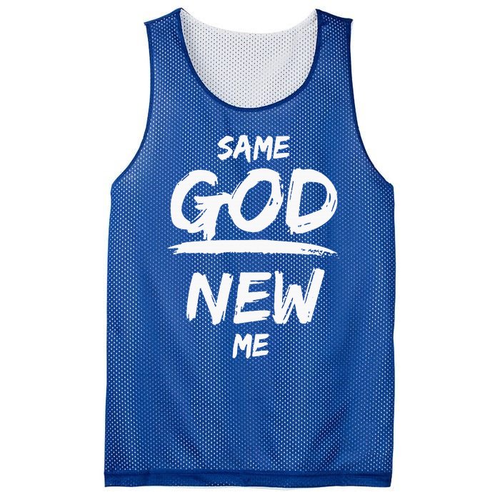 Same God New Me For Funny Jesus Christian Mesh Reversible Basketball Jersey Tank