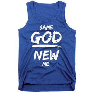 Same God New Me For Funny Jesus Christian Tank Top