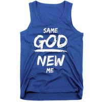 Same God New Me For Funny Jesus Christian Tank Top