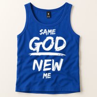 Same God New Me For Funny Jesus Christian Tank Top