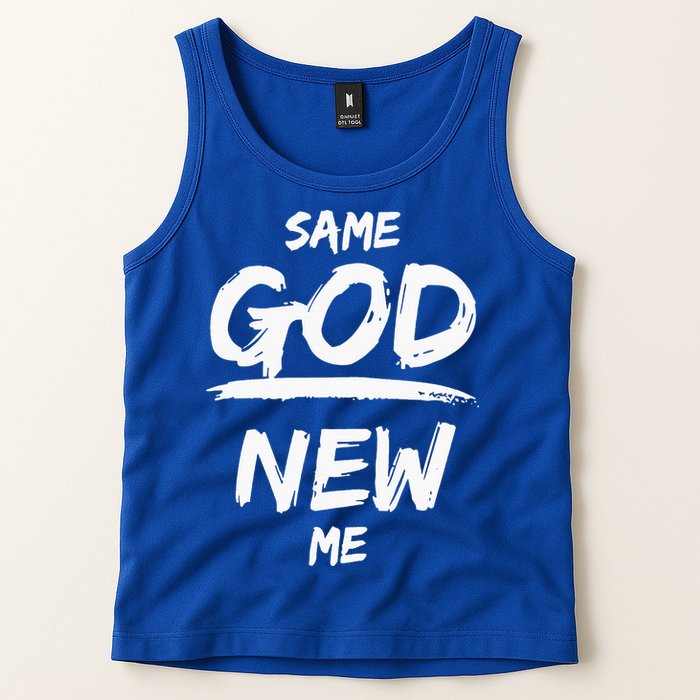 Same God New Me For Funny Jesus Christian Tank Top