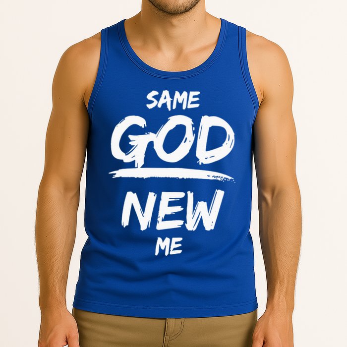 Same God New Me For Funny Jesus Christian Tank Top