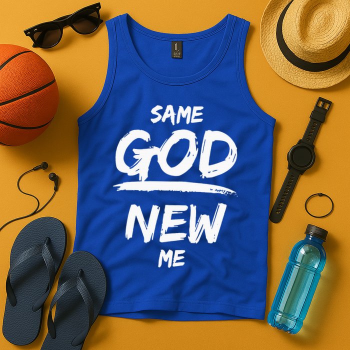 Same God New Me For Funny Jesus Christian Tank Top