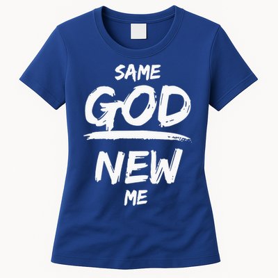 Same God New Me For Funny Jesus Christian Womens T-Shirt