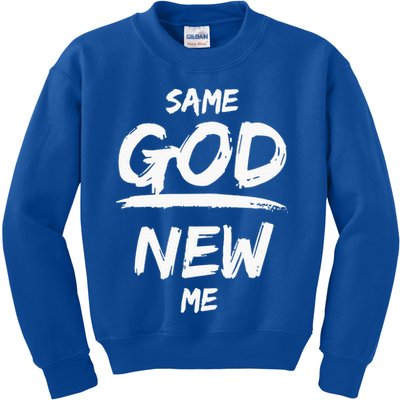 Same God New Me For Funny Jesus Christian Kids Sweatshirt