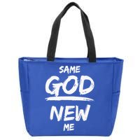 Same God New Me For Funny Jesus Christian Zip Tote Bag