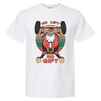 Santa Gym No Lift No Gift Christmas Workout Gymer Santa Claus Garment-Dyed Heavyweight T-Shirt