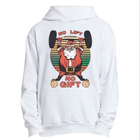 Santa Gym No Lift No Gift Christmas Workout Gymer Santa Claus Urban Pullover Hoodie