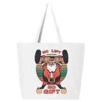 Santa Gym No Lift No Gift Christmas Workout Gymer Santa Claus 25L Jumbo Tote