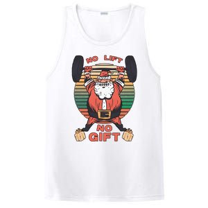 Santa Gym No Lift No Gift Christmas Workout Gymer Santa Claus PosiCharge Competitor Tank