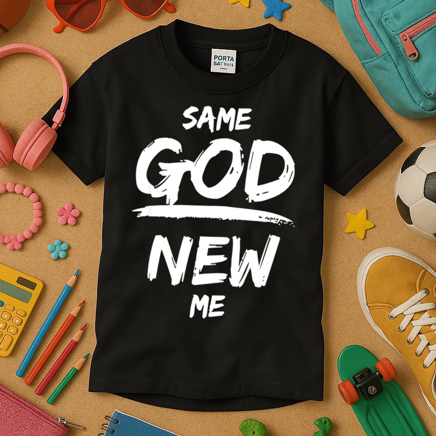 Same God New Me For Funny Jesus Kids T-Shirt