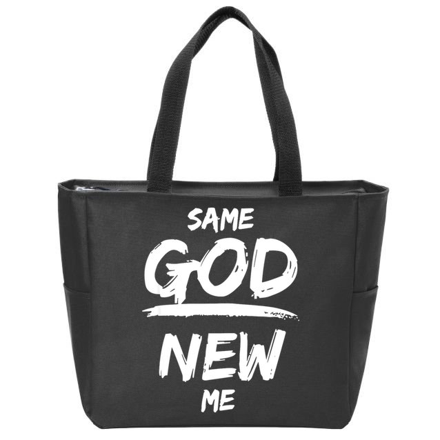 Same God New Me For Funny Jesus Zip Tote Bag