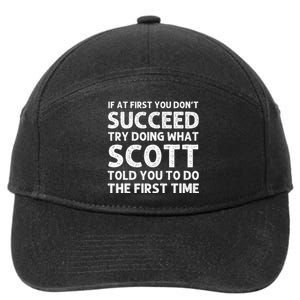 Scott Gift Name Personalized Birthday Funny Christmas Joke 7-Panel Snapback Hat