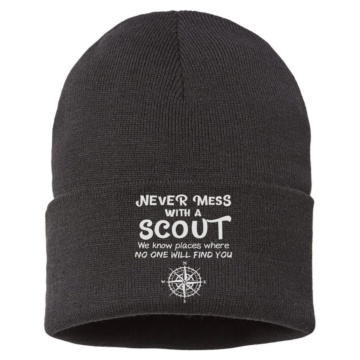 Scout Gift Never Mess With A Scout Sustainable Knit Beanie