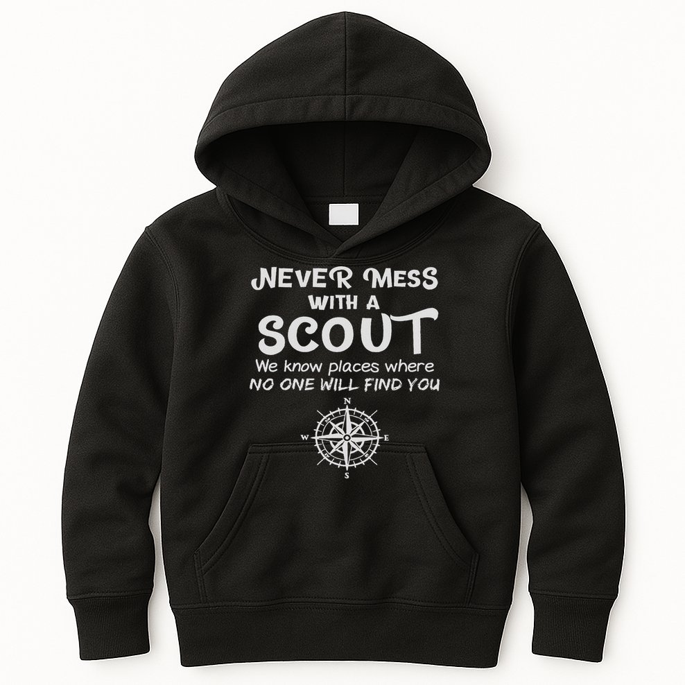 Scout Gift Never Mess With A Scout Kids Hoodie