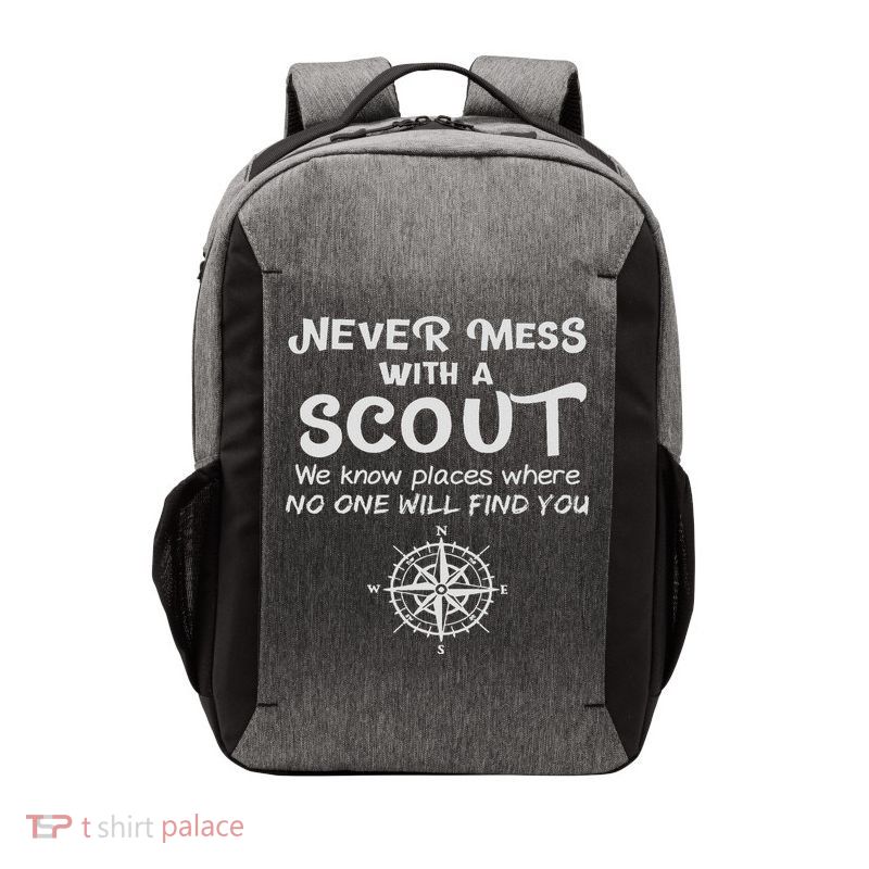 Scout Gift Never Mess With A Scout Vector Backpack