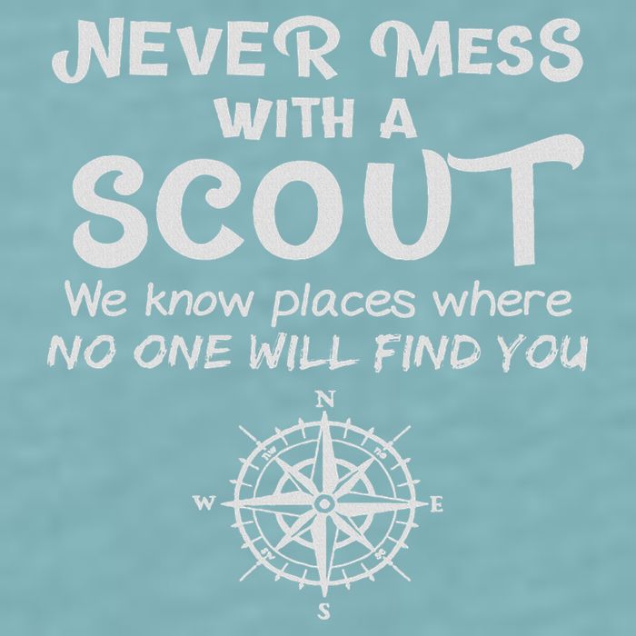 Scout Gift Never Mess With A Scout Sueded Cloud Jersey T-Shirt