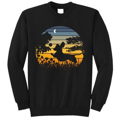 Sunset Garden Nature Lover Dachshund Wiener Dog Best Gift Sweatshirt