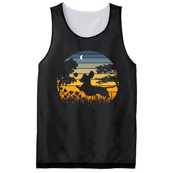 Sunset Garden Nature Lover Dachshund Wiener Dog Best Gift Mesh Reversible Basketball Jersey Tank