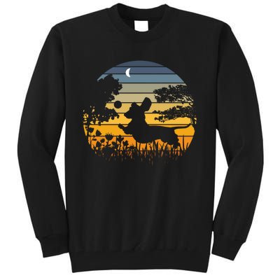 Sunset Garden Nature Lover Dachshund Wiener Dog Best Gift Tall Sweatshirt