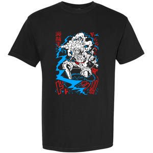 Sun God Nika Gear 5 Straw Hatted Pirate Art Graphic Garment-Dyed Heavyweight T-Shirt