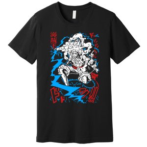 Sun God Nika Gear 5 Straw Hatted Pirate Art Graphic Premium T-Shirt